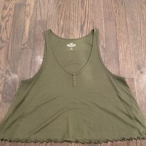hollister cropped tank top